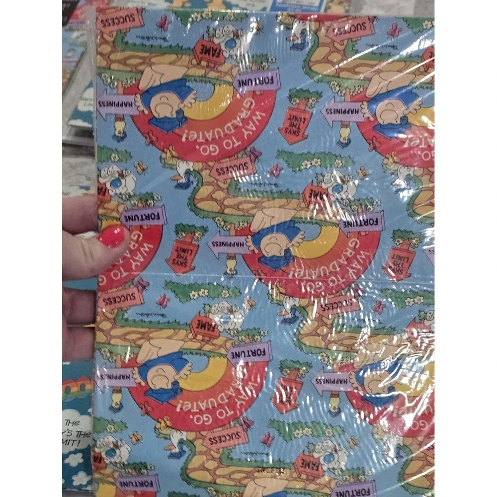 Lot of 6 NOS New‎ Vtg Assorted American Greetings Giant Sheet Gift Wraps Ziggy